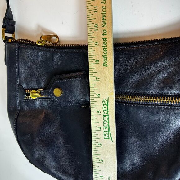 Marc By Marc Jacobs Globetrotter Midnight Navy Leather Shoulder Crossbody Bag - Picture 13 of 15